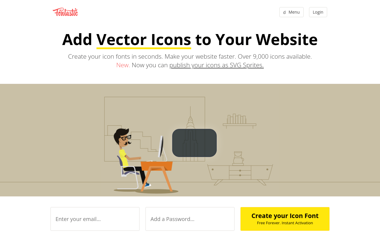 Create your Icon Font in seconds - 9000 Vector Icons Available - Free Icon Font Generator