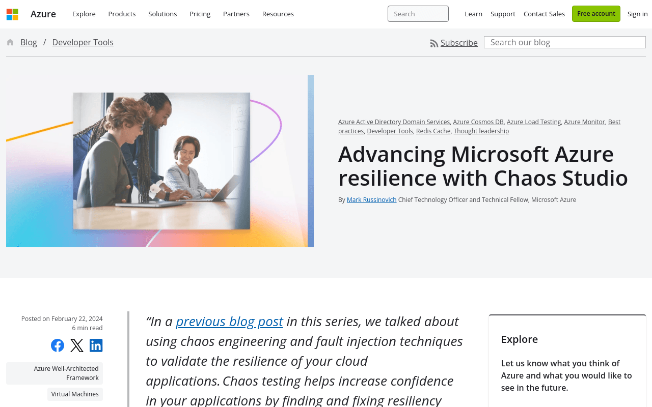 Advancing microsoft azure resilience with chaos studio