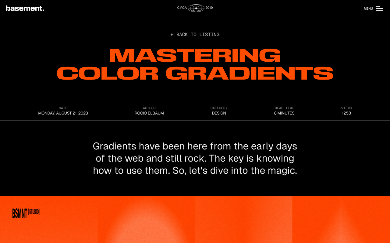 Mastering Color Gradients | basement.studio