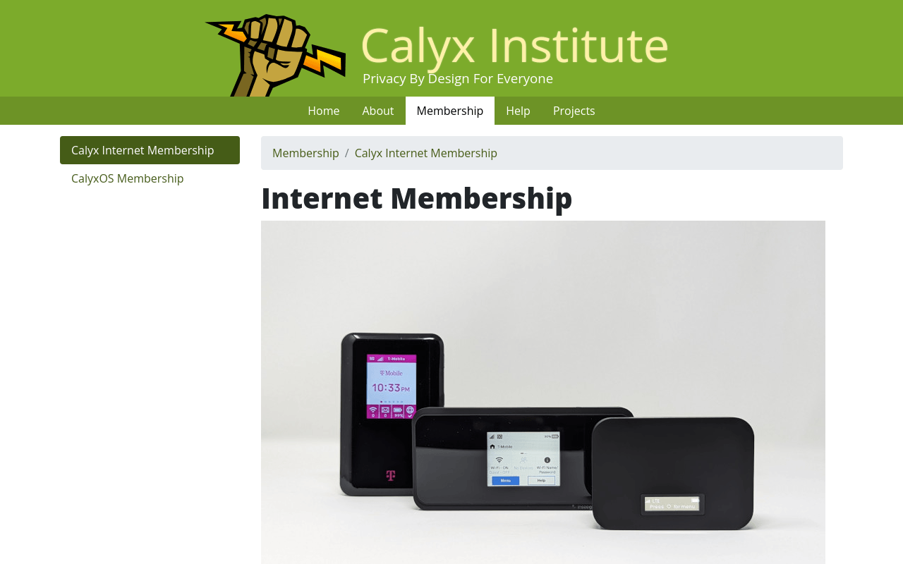 Internet Membership - Calyx Institute