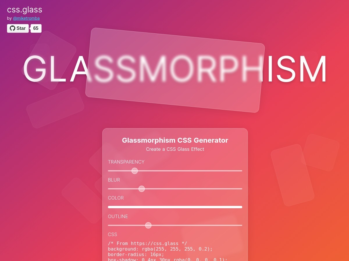 glassmorphism-generator