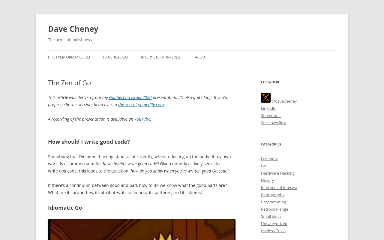 The Zen of Go | Dave Cheney