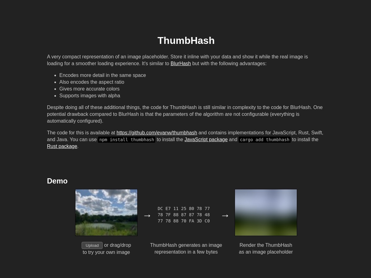 ThumbHash: A very compact representation of an image placeholder