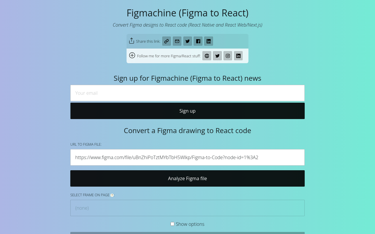 Figma to React – Convert Figma designs to React code