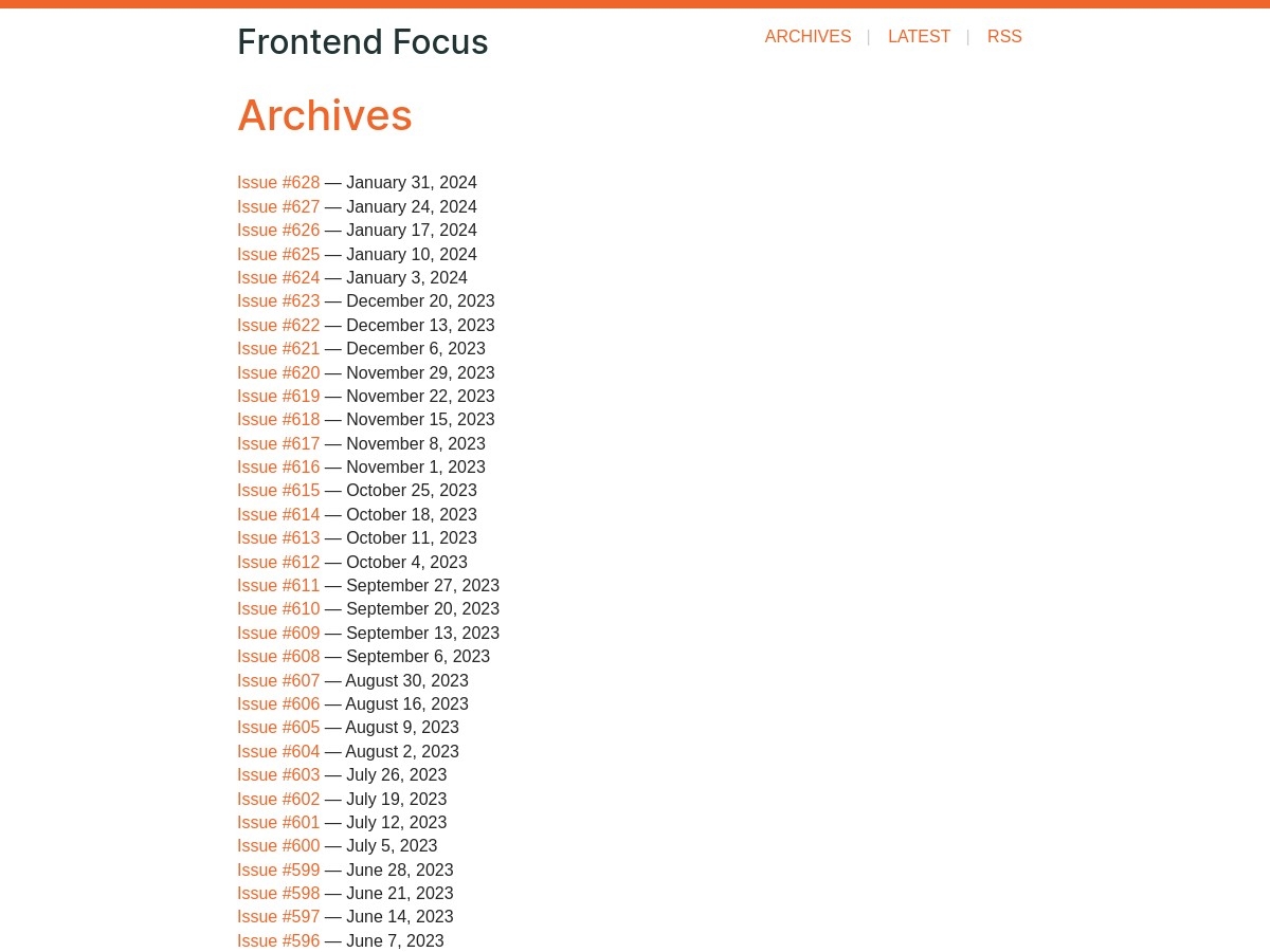 Frontend Focus Archives