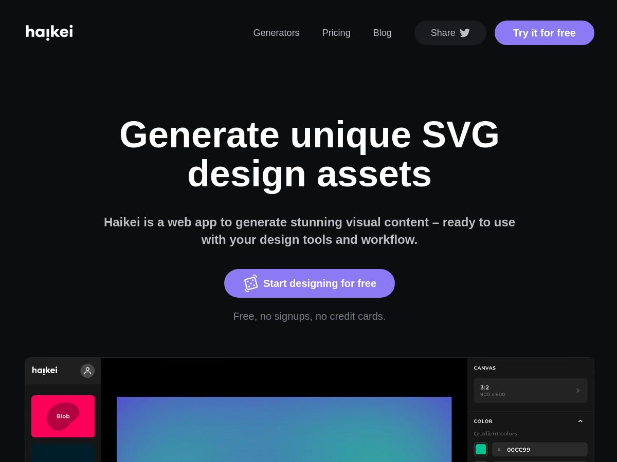 Haikei | Generate unique SVG waves for your next design