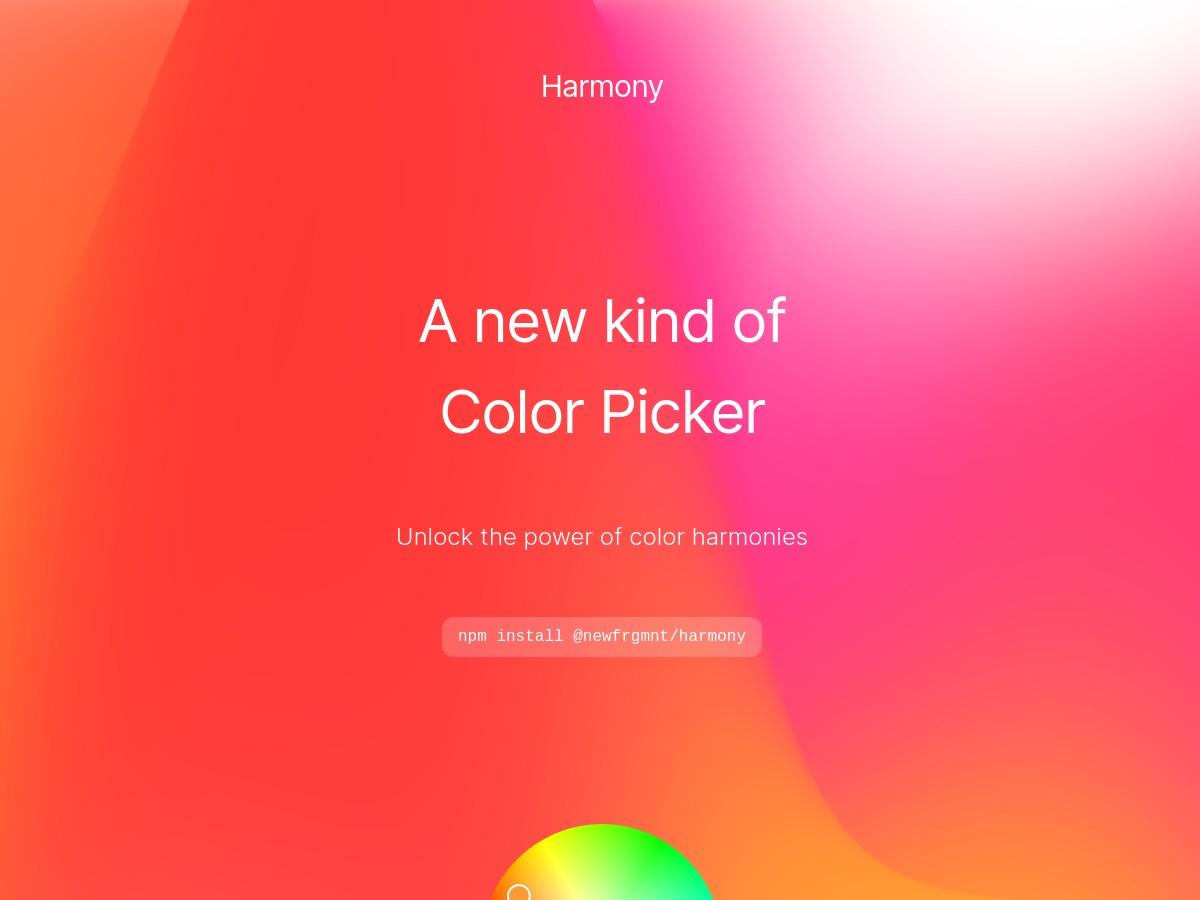 Harmony - A different kind of color picker