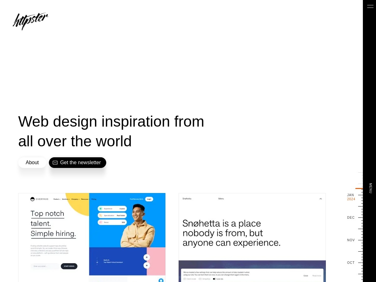 Website Design Inspiration | Httpster