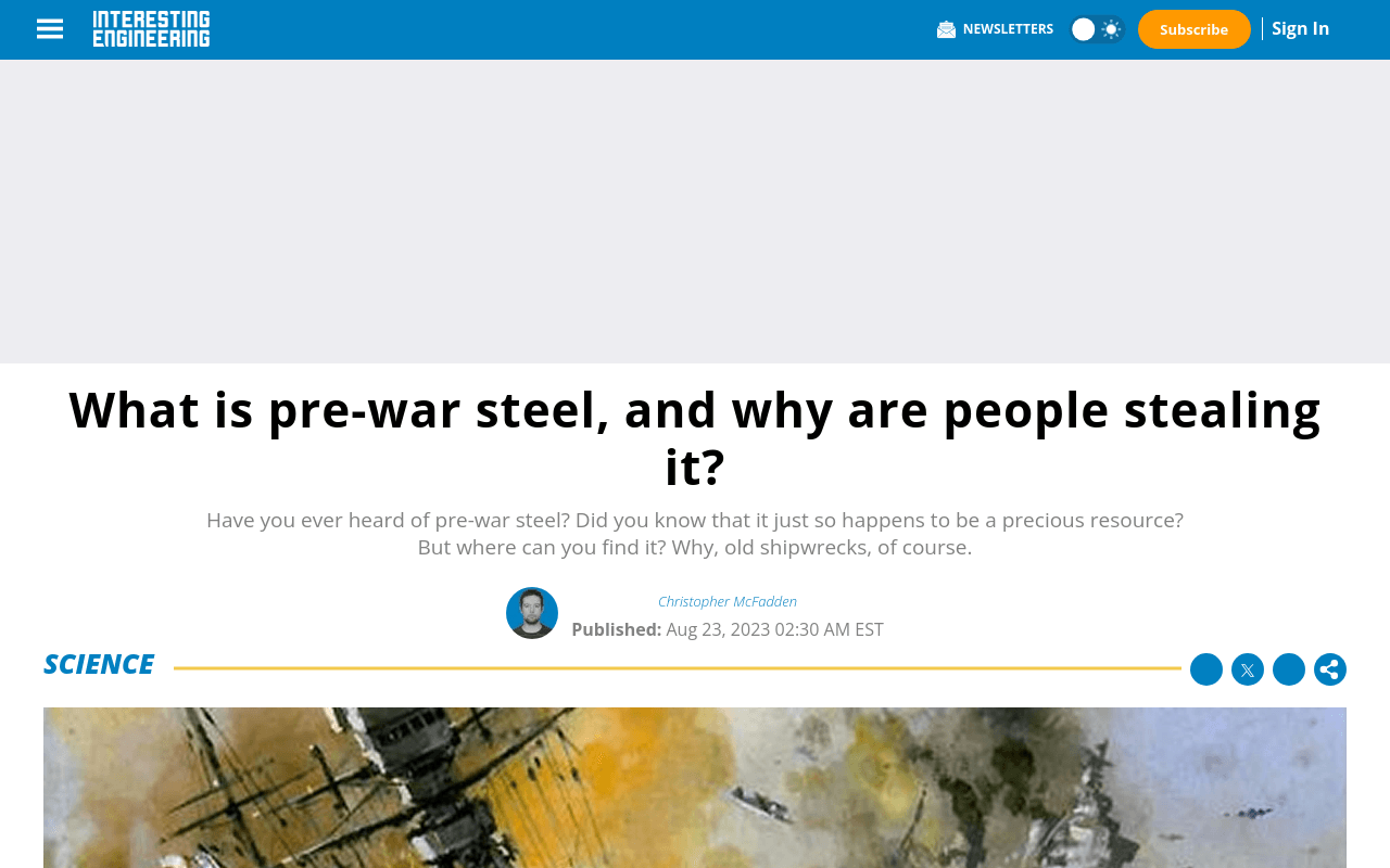 What is pre-war steel, and why are people stealing it?