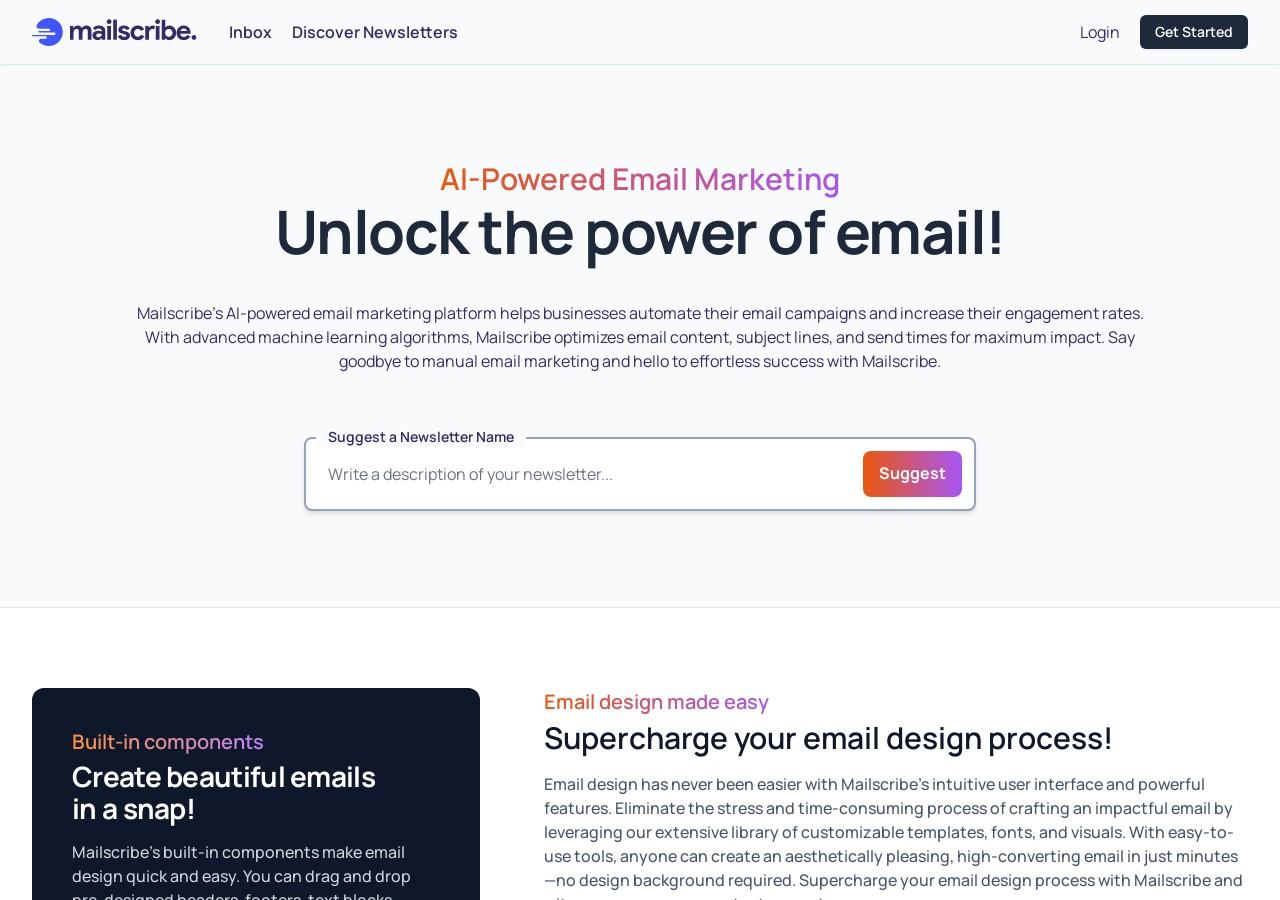 Mailscribe: AI-Powered Email Marketing Platform