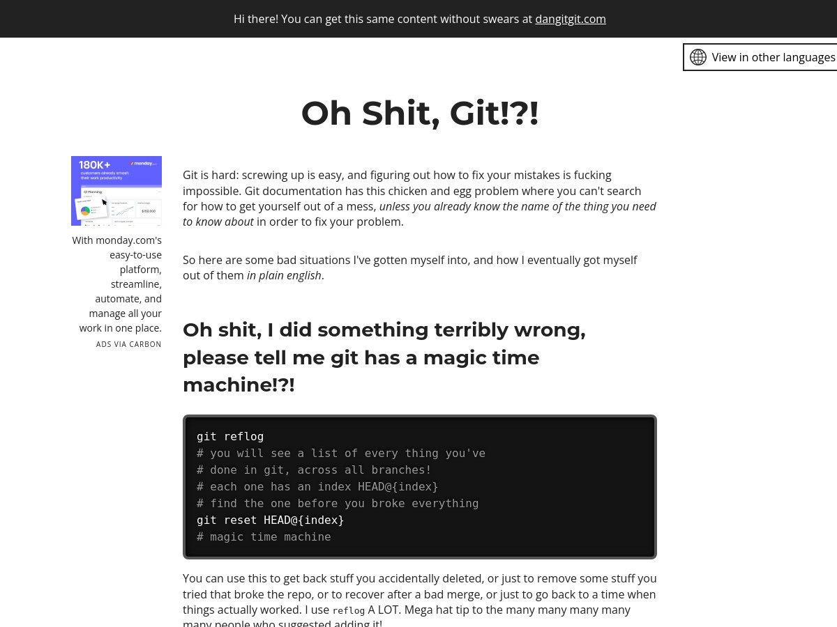 Oh Shit, Git!?!