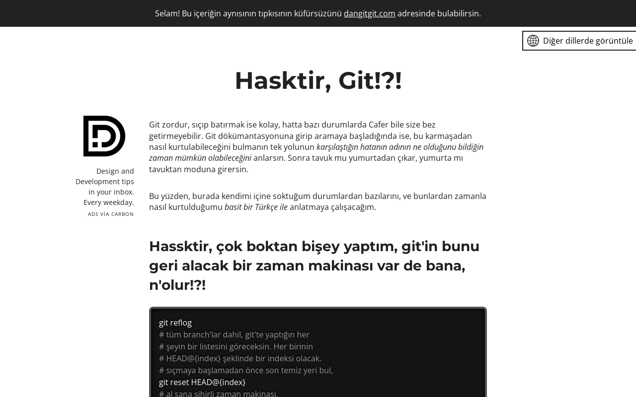 Hasktir, Git!?!