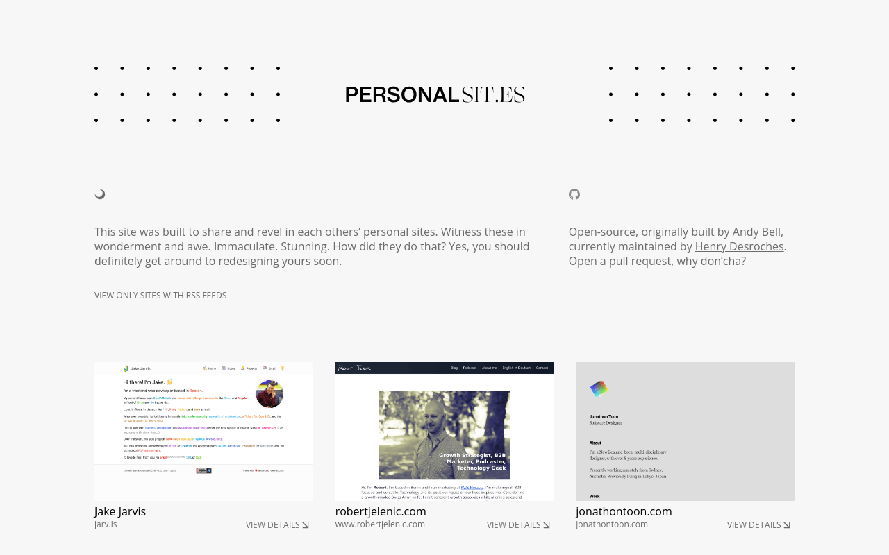 PersonalSit.es | Yes we got hot and fresh sites