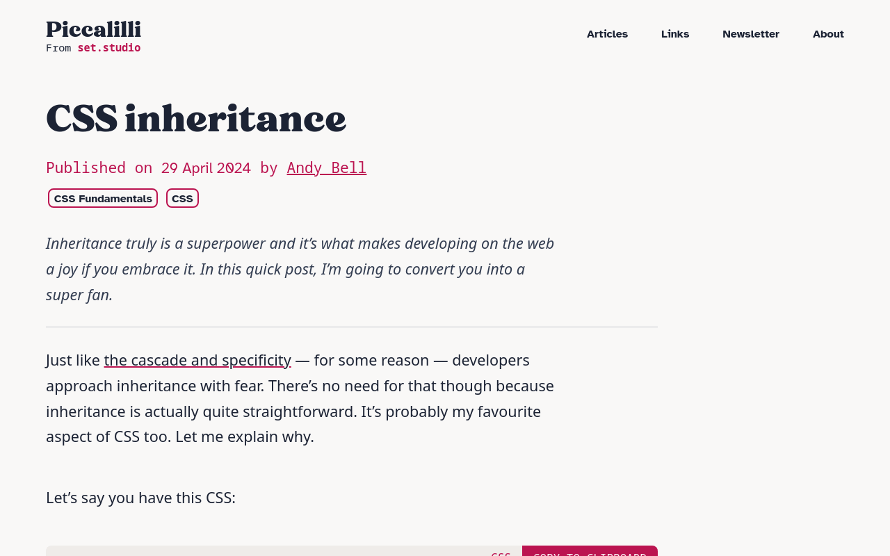 CSS inheritance