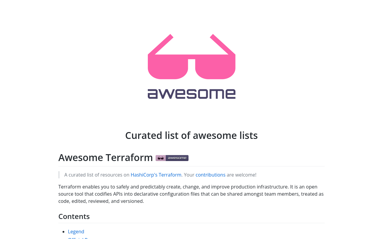 Awesome Terraform | Curated list of awesome lists | Project-Awesome.org