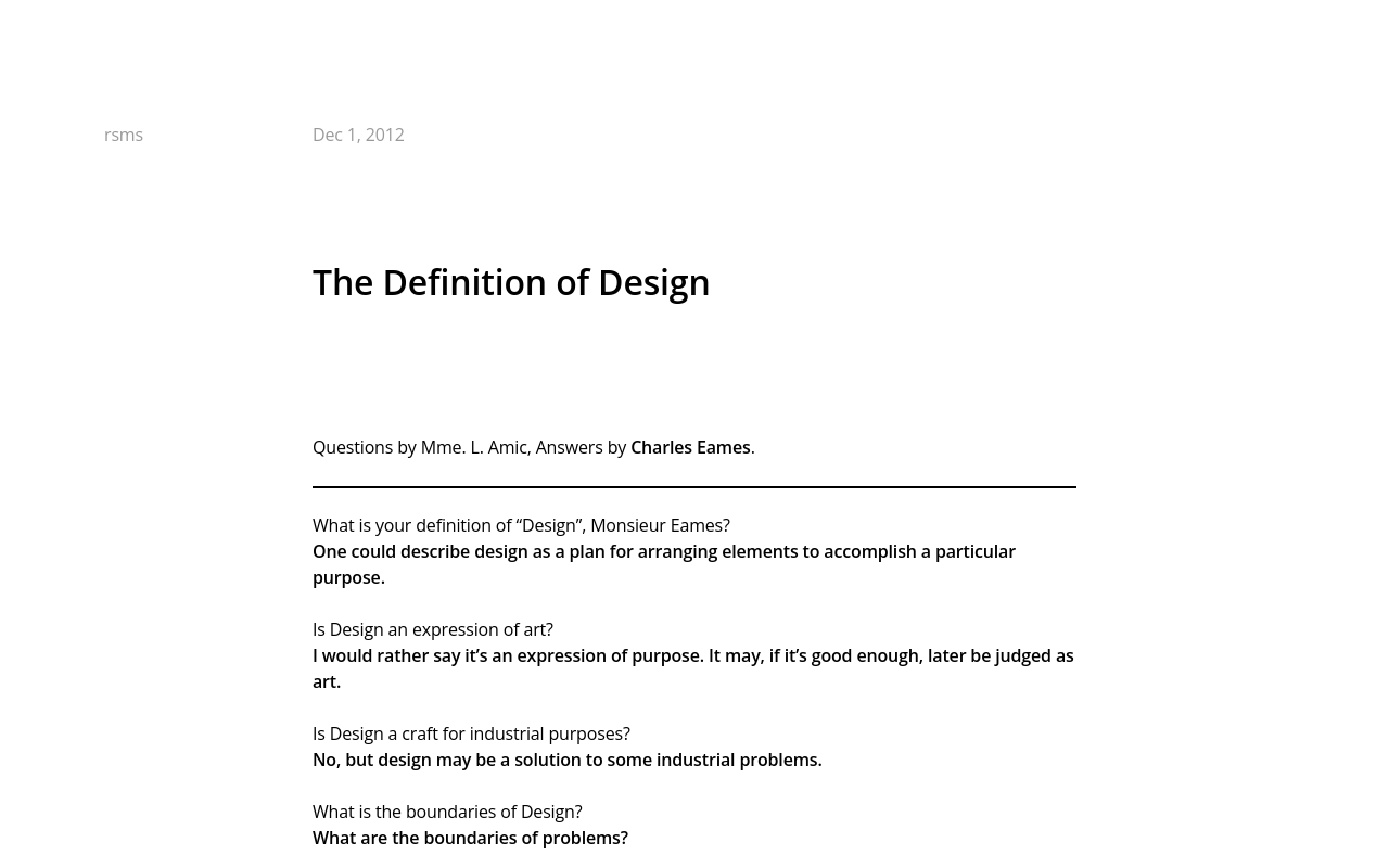 The Definition of Design