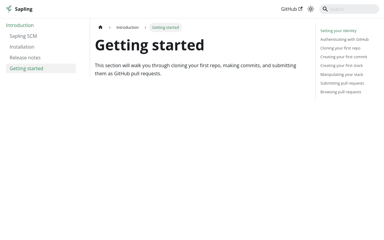 Getting started | Sapling