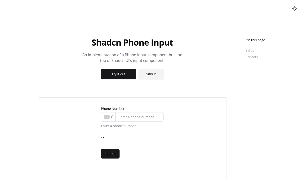 Shadcn Phone Input