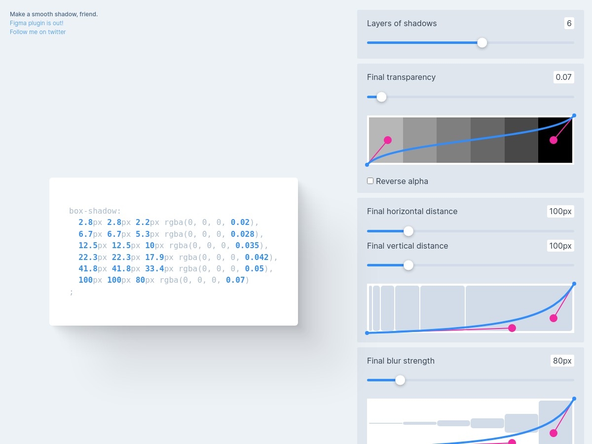 Make a smooth css shadow