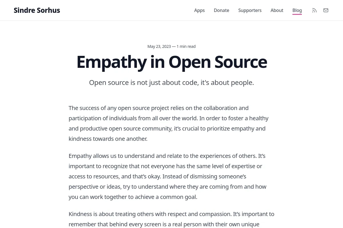 Empathy in Open Source