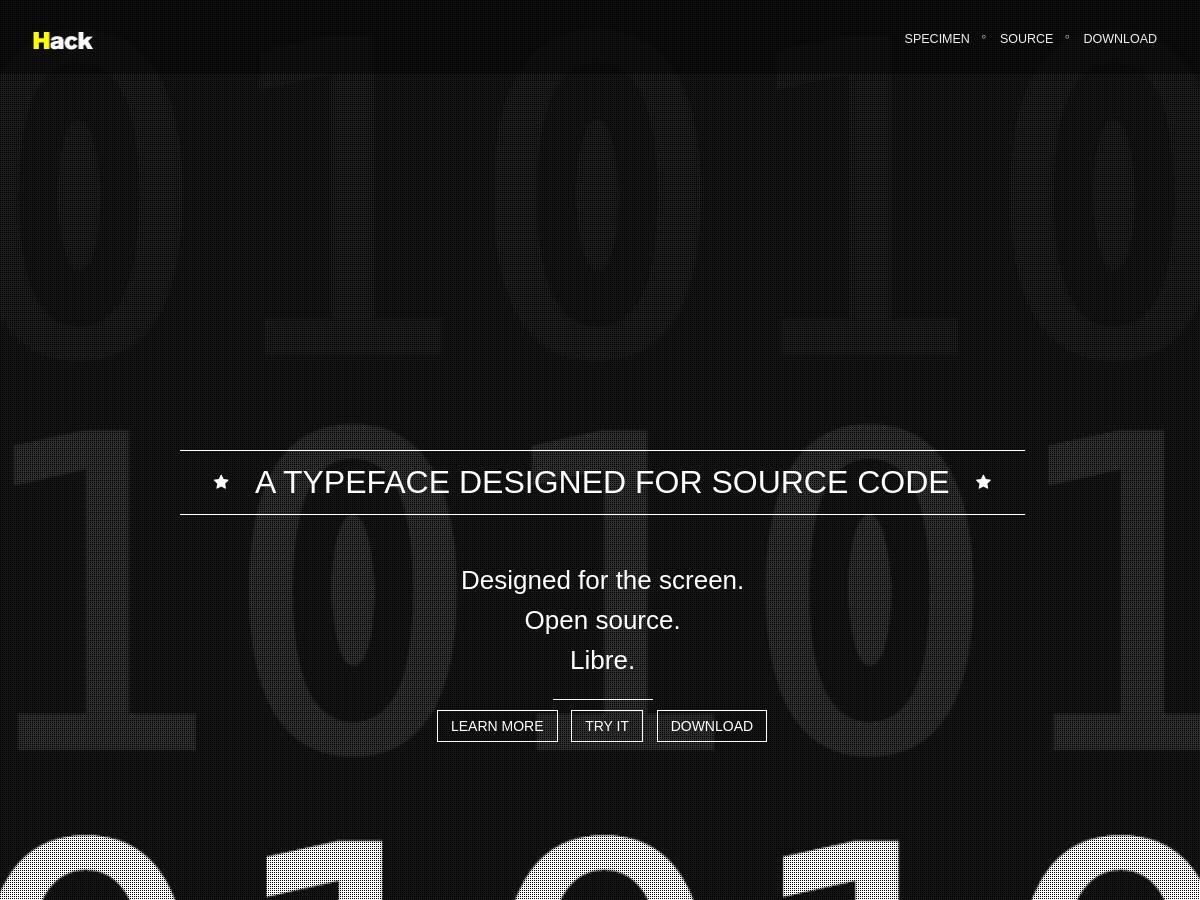 Hack | A typeface designed for source code