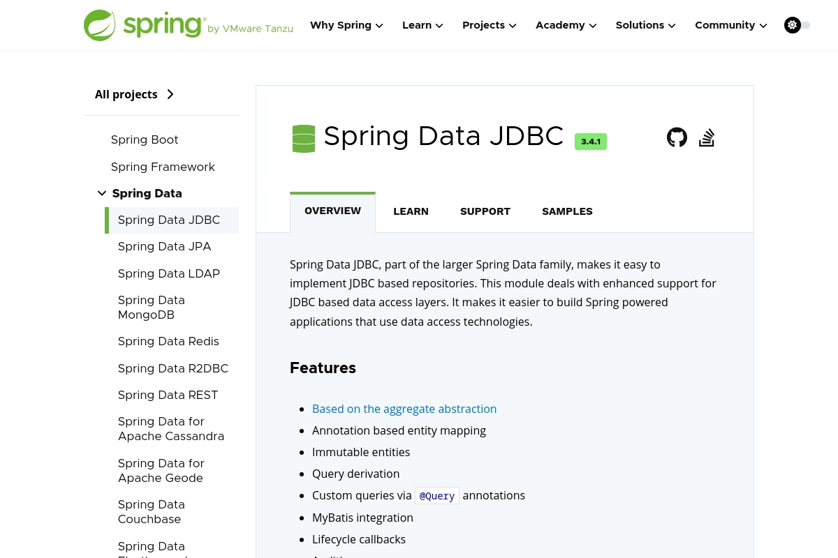 Spring Data JDBC