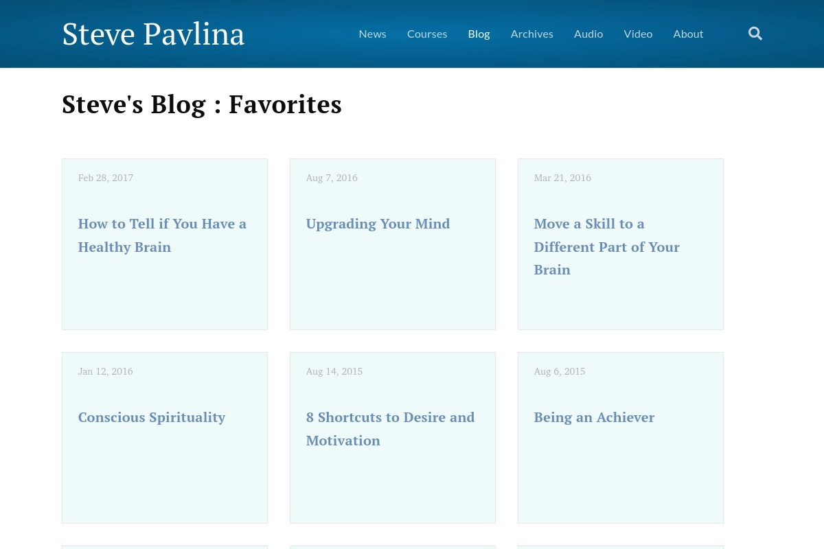 Favorites – Steve Pavlina