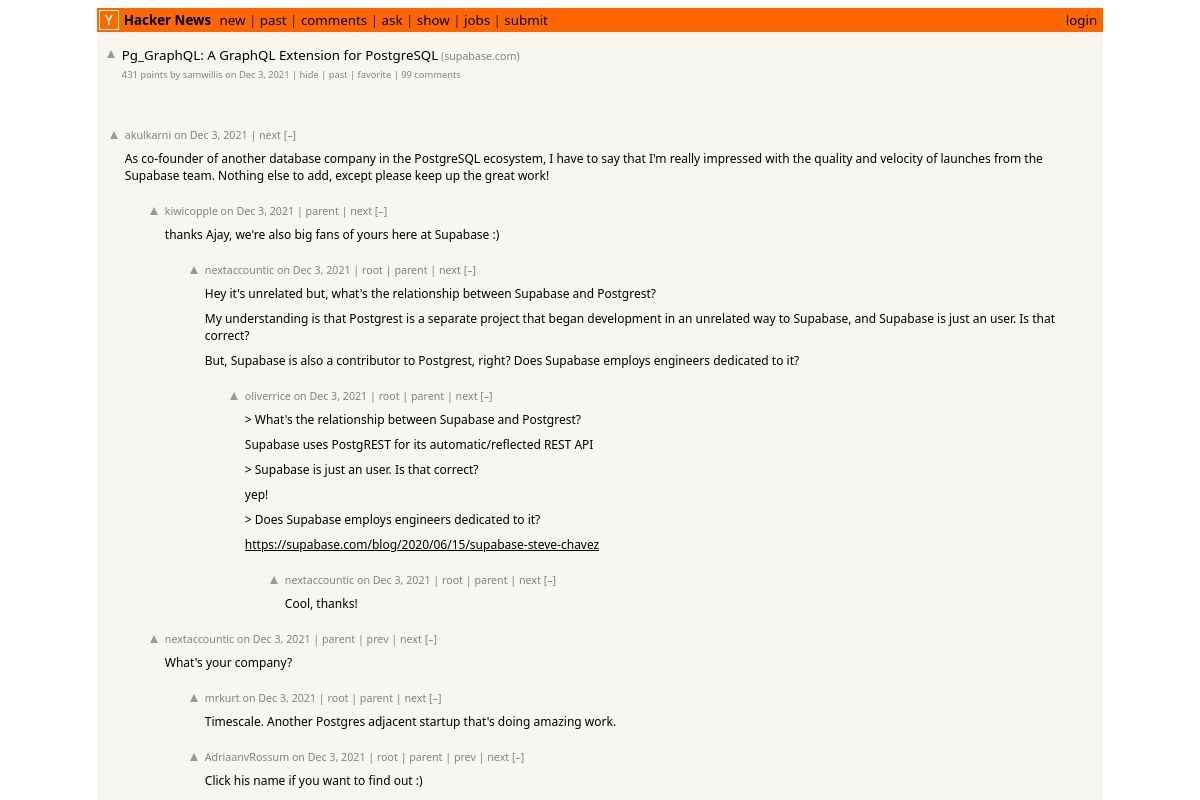 Pg_GraphQL: A GraphQL Extension for PostgreSQL | Hacker News