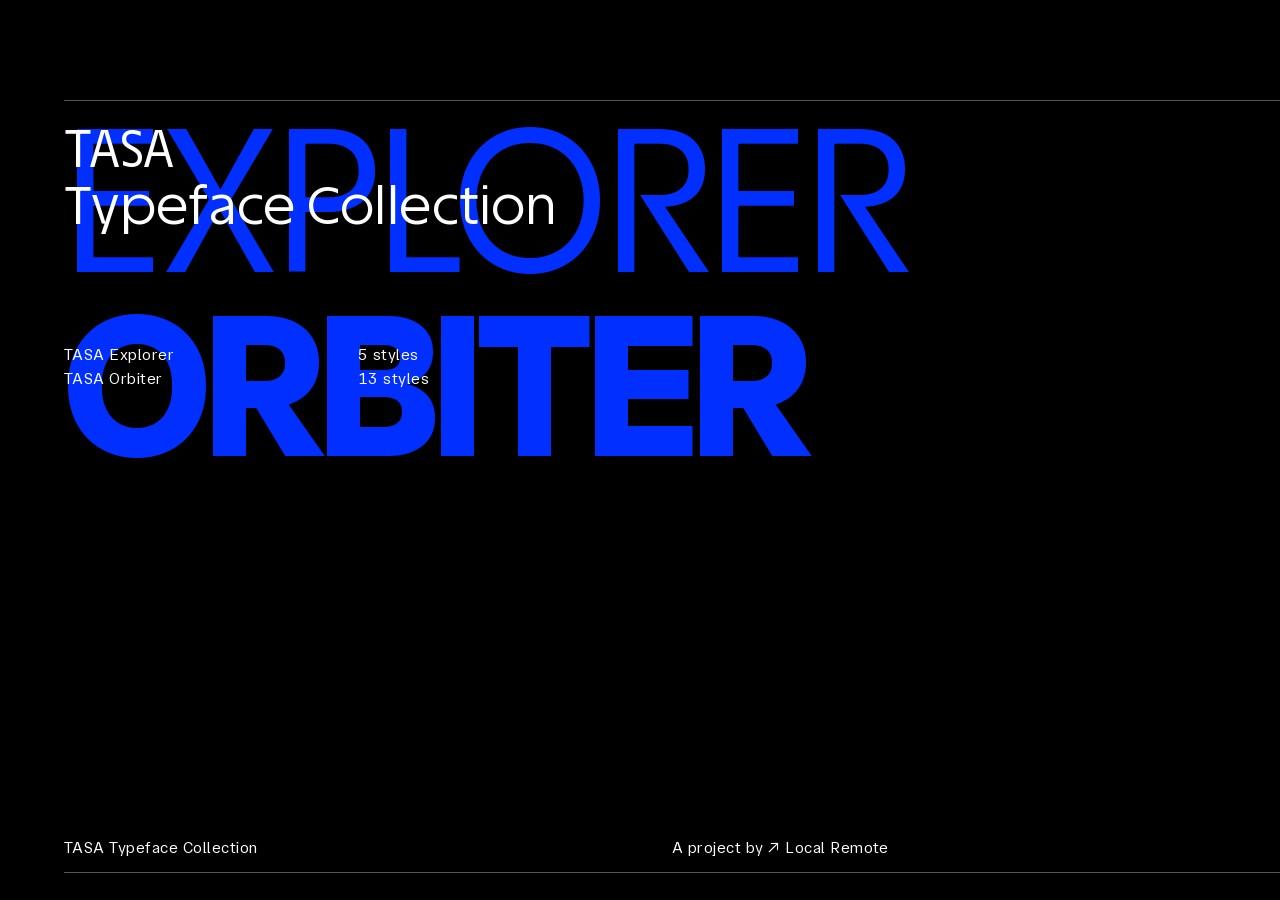 TASA Typeface Collection | Local Remote