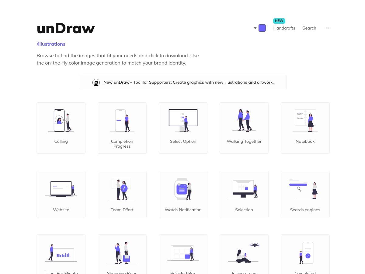 unDraw - Open-source illustrations for any idea you can imagine