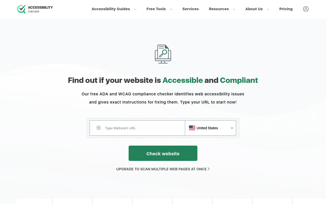 Accessibility Checker - ADA & WCAG Compliance (Free Scan)