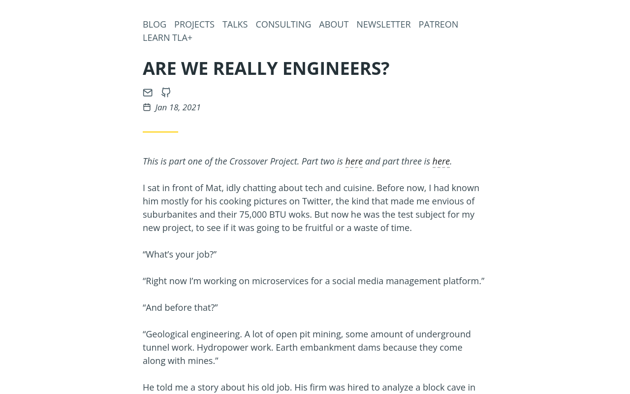 Are We Really Engineers?