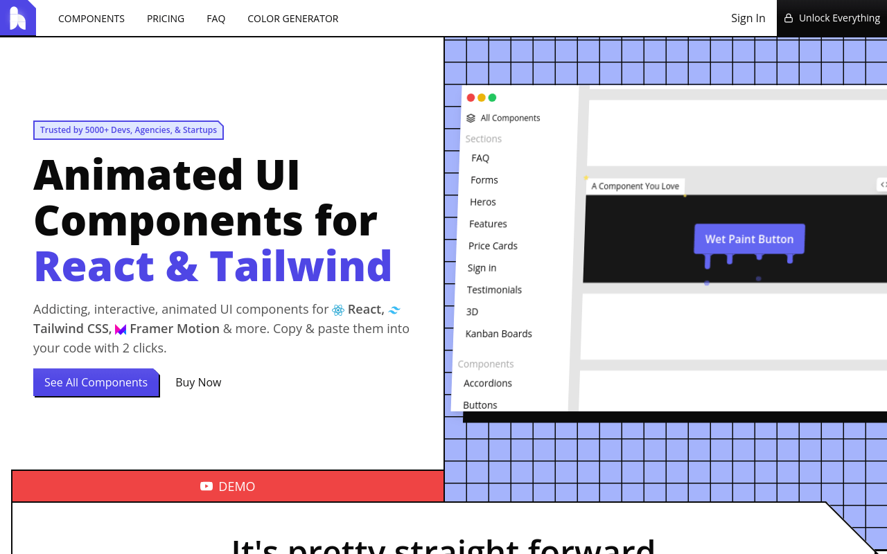 Animated UI Components for React and TailwindCSS | Hover.dev