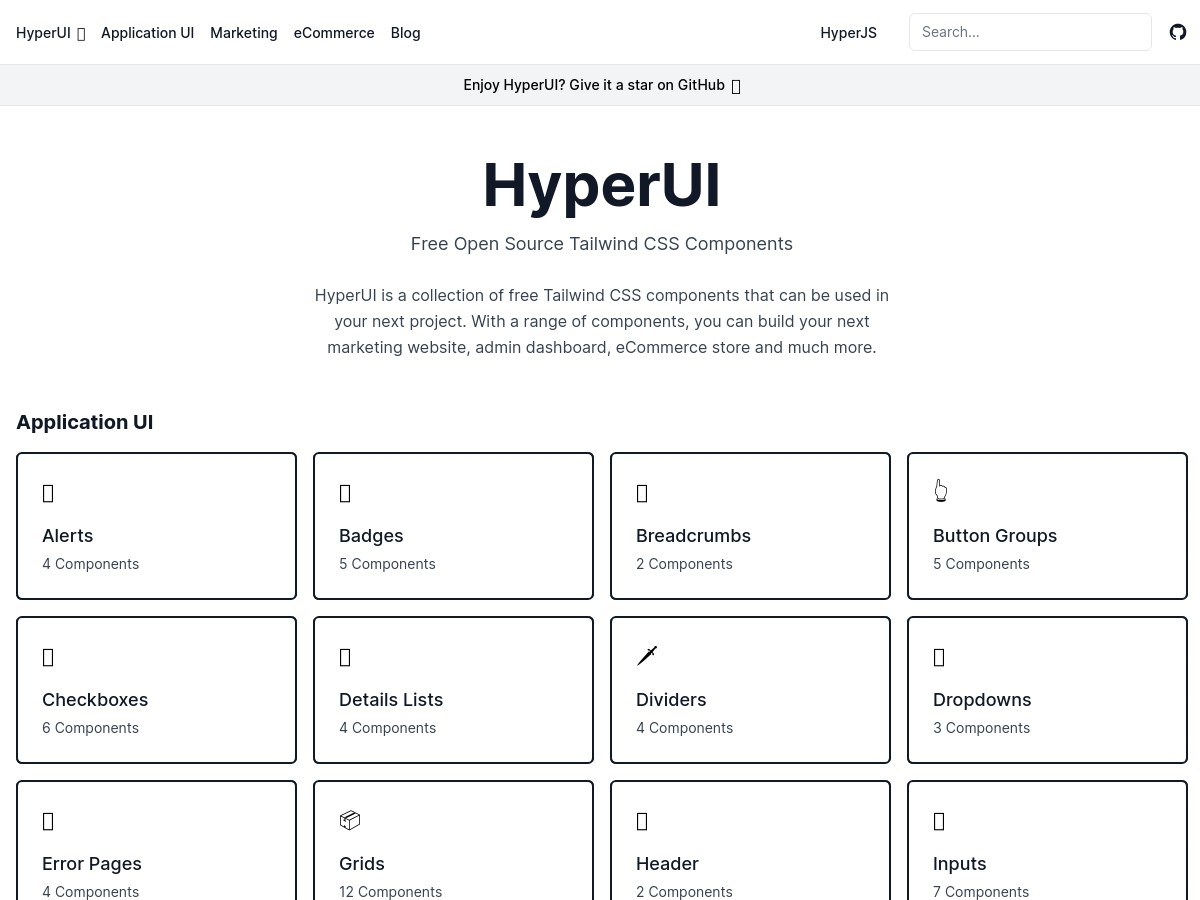 Free Open Source Tailwind CSS Components | HyperUI