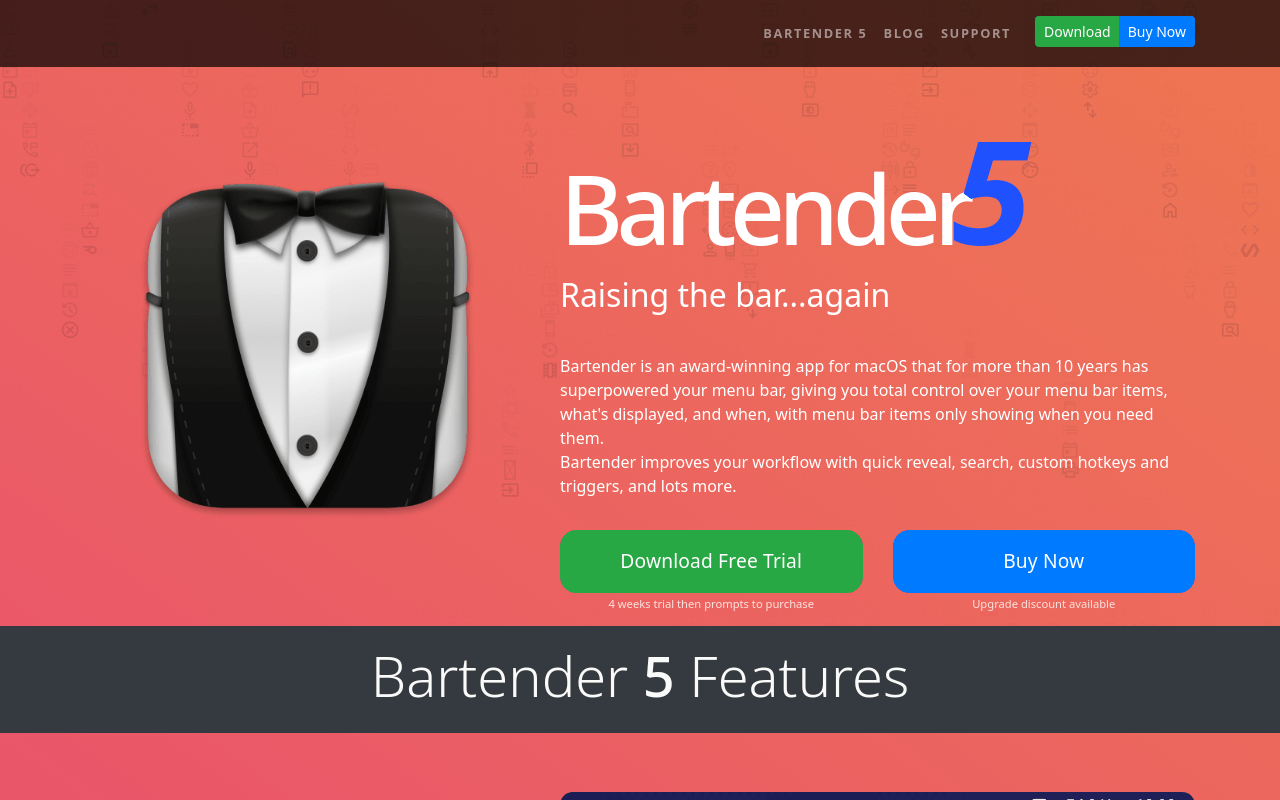 Bartender 5 - Take control of your Menu bar