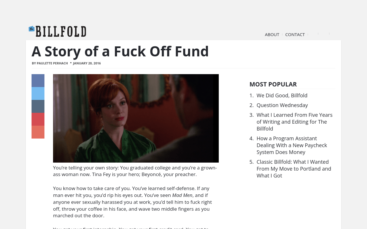 A Story of a Fuck Off Fund - The Billfold