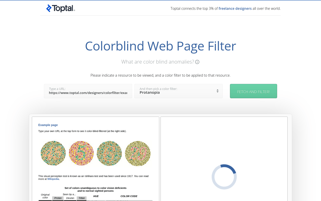 Colorblind Web Page Filter Testing Tool & Simulator | Toptal®