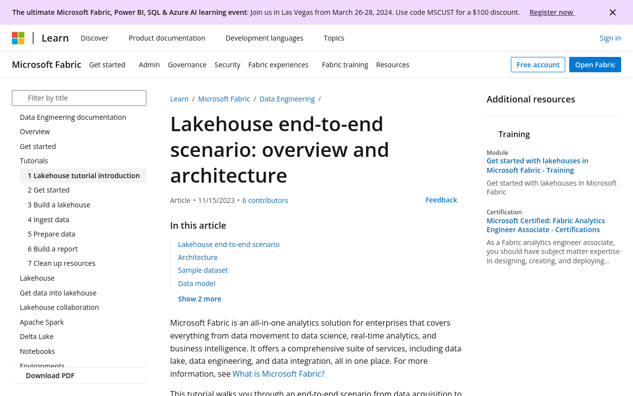 Lakehouse End-to-end Scenario: Overview And Architecture - Microsoft Fabric